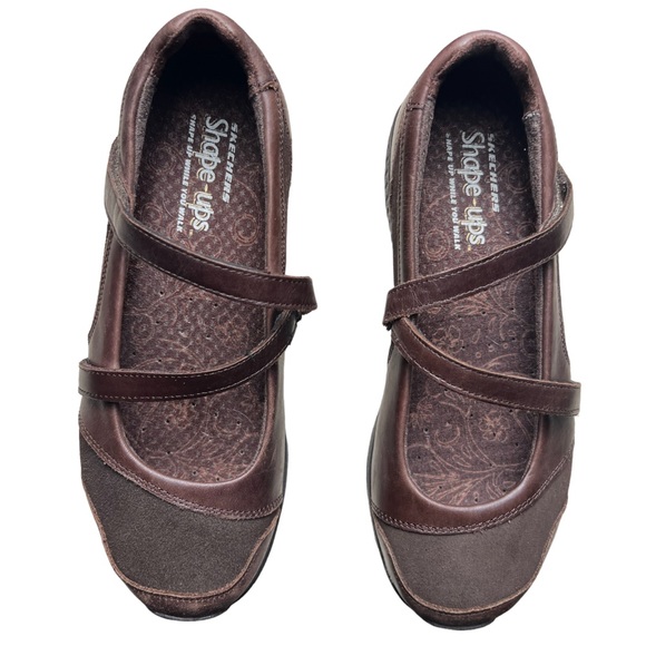 Skechers Womens Brown Shape Ups 24866 Round Toe Athletic Shoes Size 9 - Picture 2 of 5